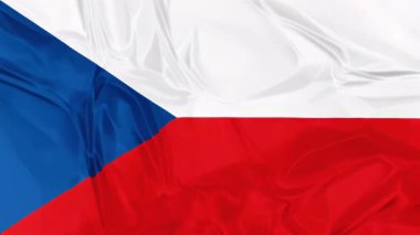 3d arka planda bayrak sallayarak Ulusal Çek Cumhuriyeti.