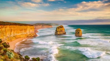 Oniki Havariler bağlantı noktası Campbell Milli Parkı'nda Great Ocean Road, Victoria durumuna, Avustralya tarafından Gibson adımlardan Üstten Görünüm.