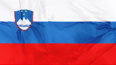 3d arka planda bayrak sallayarak Ulusal Slovenya.