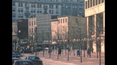 Washington DC, ABD - 1980: Pennsylvania Bulvarı Washington DC 'deki J. Edgar Hoover Binası, Federal Soruşturma Bürosu FBI Merkezi.