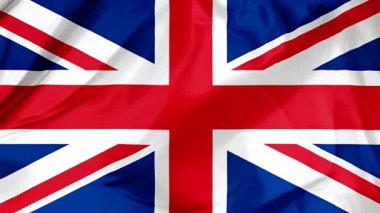 Birleşik Krallık 'ın İngiliz bayrağı gururla dalgalanarak, vatanseverliğin ve ulusal kimliğin güçlü bir sembolünü somutlaştıran simgesel kırmızı, beyaz ve mavi rengini sergiliyor. pürüzsüz döngü arkaplanı