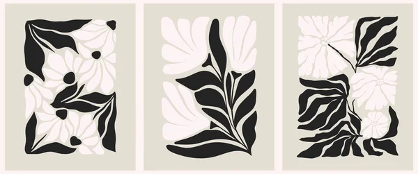 Abstrakcyjny Plakat Kwiatowy Y2K Nowoczesny Minimalistyczny Styl Ręcznie Rysowane Tapety — Wektor stockowy
