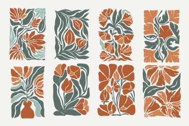 Soyut harika Y2K arkaplan seti. Moda retro-psychedelic 2000 tarzı taşıyıcı posterleri. Estetik hippi. Şirin kız tasarımı.