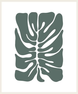 Soyut moda çiçekli afiş Y2K. Modern trend minimalist tarzı. Duvar kağıdı, duvar dekoru, kumaş, kartpostal, kapak, şablon, pankart için el çizimi.