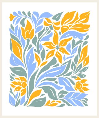 El çizimi vektör çizimi. Halk çizimi çiçekli harika 2000 'lik set. Moda retro-psychedelic 2000 tarzı taşıyıcı posterleri. Estetik hippi. Şirin kız tasarımı.