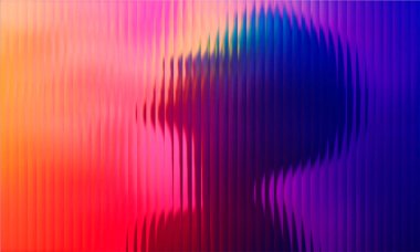 Gradyan çok renkli. Vektör cam tanecikli bulanık neon renkleri. Kapaklar, duvar kağıtları, markalaşma ve diğer projeler için. Pankart, duvar kağıdı, şablon, baskı için çok renkli cam dokusu.