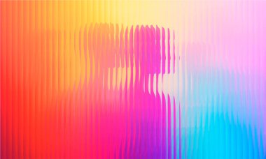 Gradyan çok renkli. Vektör cam tanecikli bulanık neon renkleri. Kadın yüzü. Pankart, duvar kağıdı, şablon, baskı için çok renkli cam dokusu.