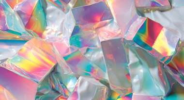 Parlayan Kristal Vektör İllüzyonu Parlayan Işık Efektleri, Mistik ve Soyut Tasarım