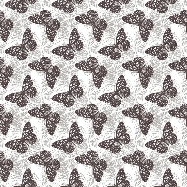 Butterfly Seamless Pattern Background — Stock Vector