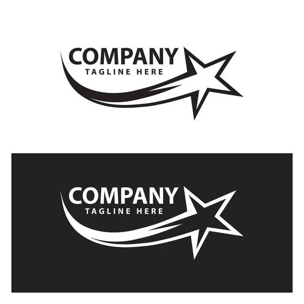 Star Logo Design Minimal Modern Logotype Vector Template — Stock Vector