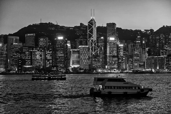 Χονγκ Κονγκ Κίνα 2018 Πλοία Στη Θάλασσα Στο Χονγκ Κονγκ — Φωτογραφία Αρχείου