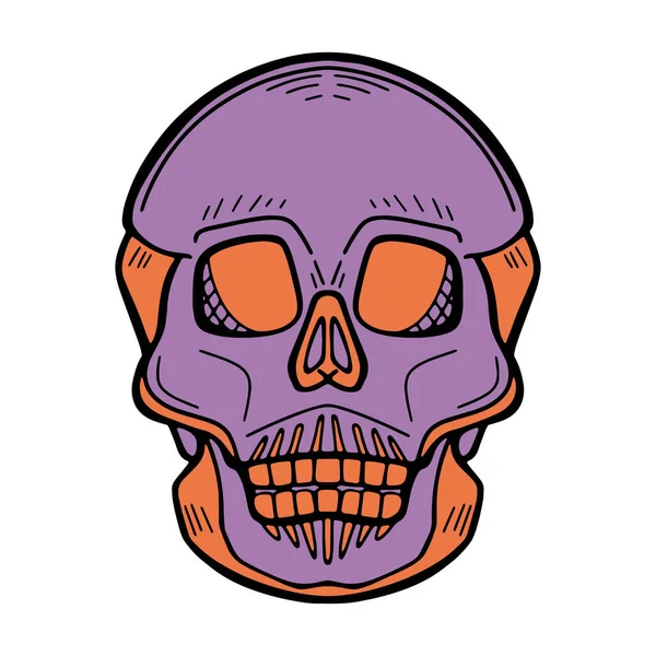 Crâne Coloré Pour Jour Des Morts Illustration Vectorielle — Image vectorielle
