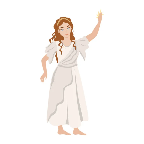 Γυναίκα Αρχαία Ελληνικά Ρούχα — Διανυσματικό Αρχείο