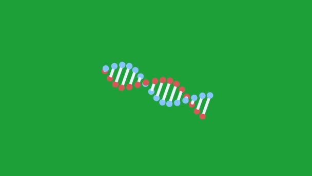 Animação Dna Sem Qualquer Fundo Movendo Hélice Ácido Desoxirribonucleico Conceito — Vídeo de Stock