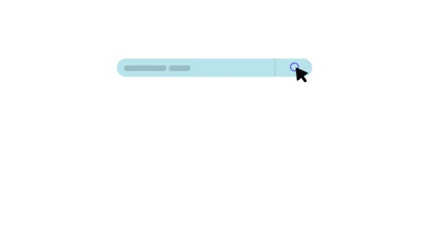 网站Seo营销动画 光标类型 出现3页 光标拖动第3页至第1页 动画徽章出现 以白色和透明的背景提供 — 图库视频影像