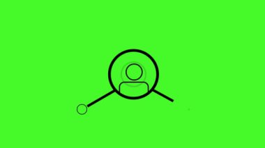 İş profili veya ağ şekilli müşteri simgeleri. İş ve teknoloji 4k animasyon klibi görüntüleri.