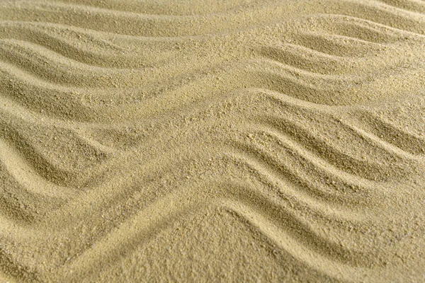 Wave Pattern Drawn Sea Sand — Stock Photo, Image