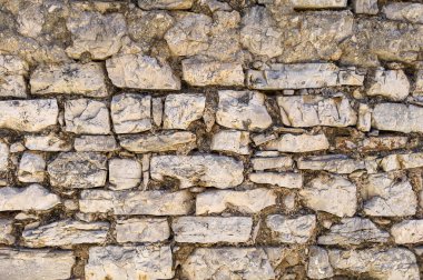 Tuğla döşemesini görebileceğiniz eski bir duvar. Eski arkaplan.