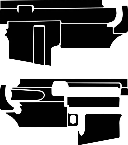 Glock Ar15 Gun Svg Template Vector File Laser Engraving Cnc — 图库矢量图片
