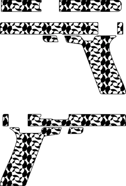 Πρότυπο Χάραξης Πυροβόλων Όπλων Χεριών Πρότυπο — Φωτογραφία Αρχείου