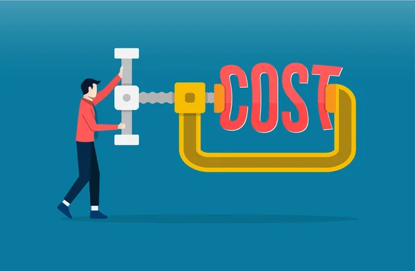 Μείωση Κόστους Βελτιστοποίηση Κόστους Έννοια Της Αποδοτικότητας Κόστους Επιχειρηματίας Συμπίεση — Διανυσματικό Αρχείο