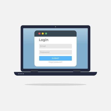 Laptop ekranından arayüze gir