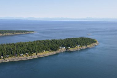 Aerial photo of East Point, Saturna Island, British Columbia, Canada. clipart