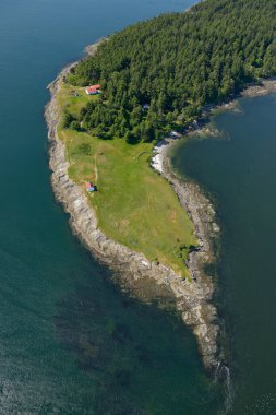East Point Işık İstasyonu, Gulf Adaları Kanada Ulusal Park Rezervi, Saturna Adası, British Columbia, Kanada.