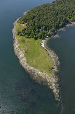 East Point Lightstation, Gulf Islands National Park Reserve of Canada, Saturna Island, British Columbia, Canada. clipart