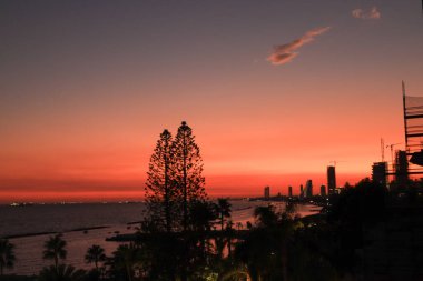 Beautiful colours at sunset in limassol, Cyprus 