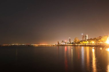 Beautiful colours at sunset in limassol, Cyprus 