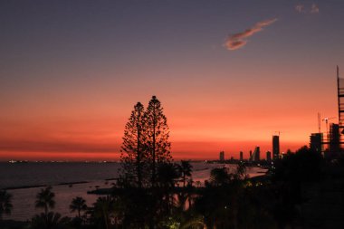 Beautiful colours at sunset in limassol, Cyprus 