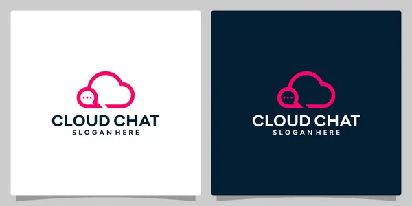 Cloud Logo Template Design Chat Bubble Logo Vector Design Creative — Stock Vector