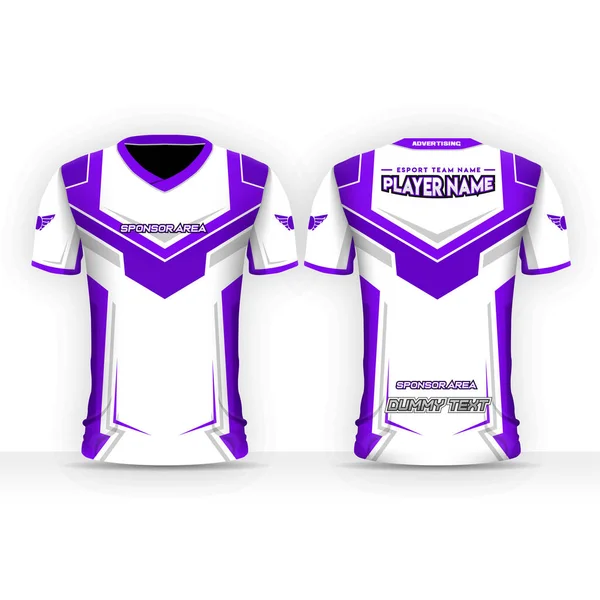 Specifikation Fodbold Sport Esport Gaming Shirt Jersey Skabelon Håne Uniform – Stock-vektor