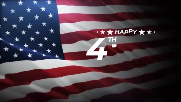 Happy Juli Independence Day Animation Vierter Juli Perfekt Für Zeremonien — Stockvideo
