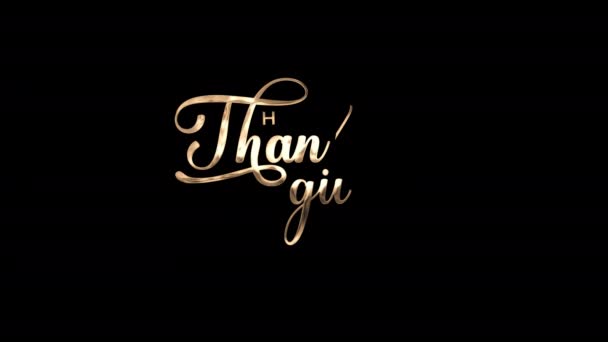 Happy Thanksgiving Day Textanimation Gold Silber Und Orange Animiertes Happy — Stockvideo