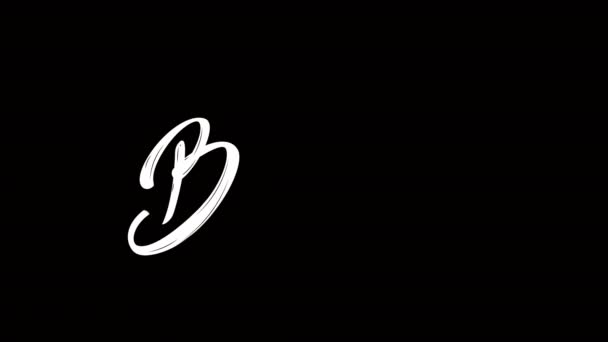Днем Народження Ручна Робота Анімована Білим Кольором Прозорий Фон Легко — стокове відео