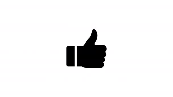 Анимированные Пальцы Вверх Вниз Руке Emoji Нравится Нравится Кнопочная Анимация — стоковое видео