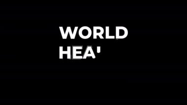 Beyaz Renkli Dünya Su Günü metni. Dünya Su Günü kutlamaları için uygun, el yapımı yeşil ekran. 4K Canlandırma Görüntüsü