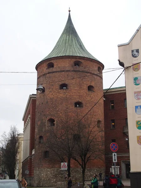 Torre Del Polvo Medieval Riga Letonia —  Fotos de Stock