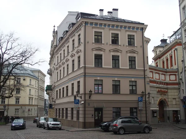 Ιστορικό Κτίριο Στη Ρίγα Λετονία — Φωτογραφία Αρχείου