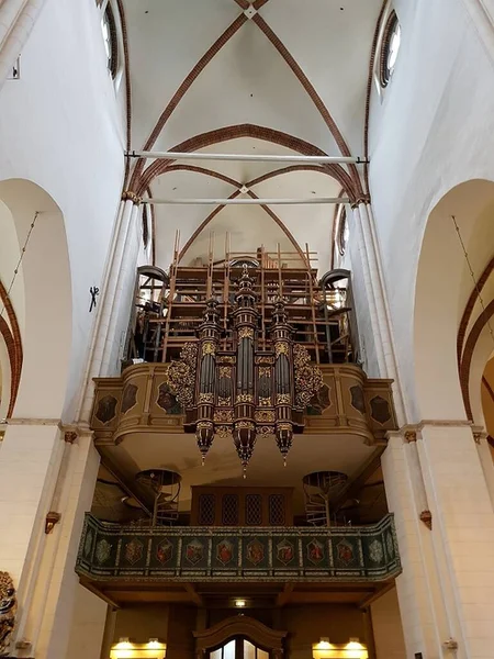 Galería Con Órgano Famosa Catedral Santa María Riga Letonia —  Fotos de Stock
