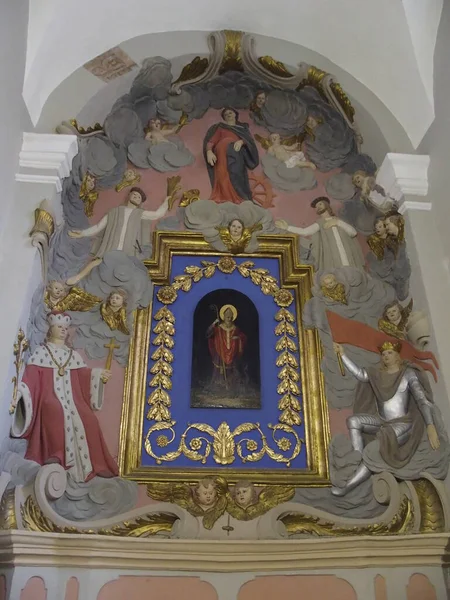 Biblijny Fresk Historyczny Kościele Jana Wilno Litwa — Zdjęcie stockowe
