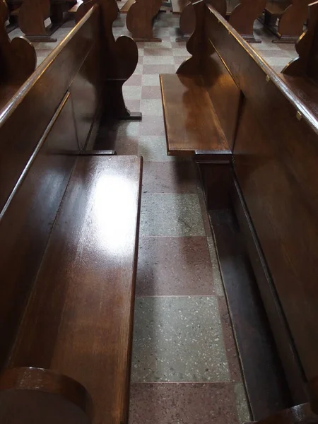 stock image Pews in St. John's Church, Vilnius, Lithuania