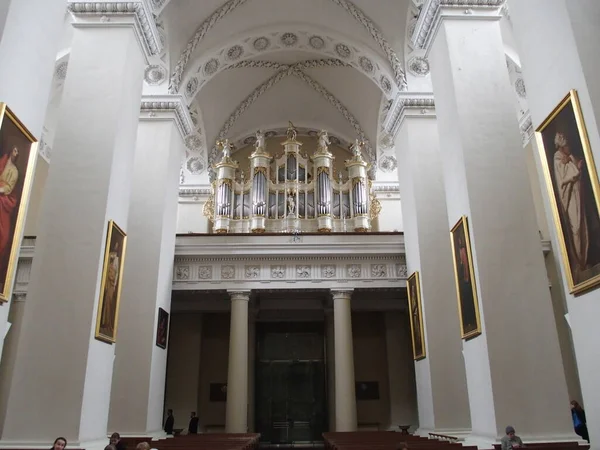 Orgel Sankt Stanislaus Katedralen Vilnius Litauen — Stockfoto