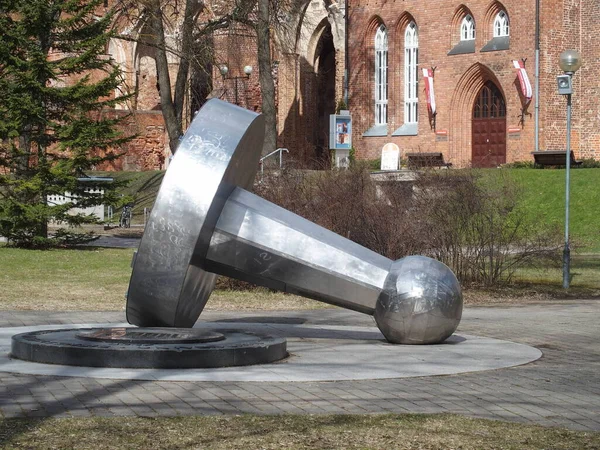 Objeto Arte Colina Catedral Tartu Estônia — Fotografia de Stock