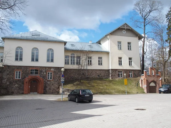 Bâtiment Historique Sur Colline Cathédrale Tartu Estonie — Photo