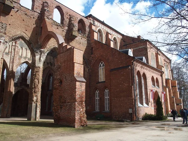 Μερική Ερείπια Του Διάσημου Καθεδρικού Ναού Tartu Εσθονία — Φωτογραφία Αρχείου