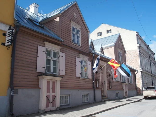 Σκηνή Δρόμου Στο Tartu Εσθονία — Φωτογραφία Αρχείου