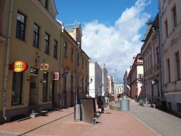 爱沙尼亚塔尔图的行人街 — 图库照片